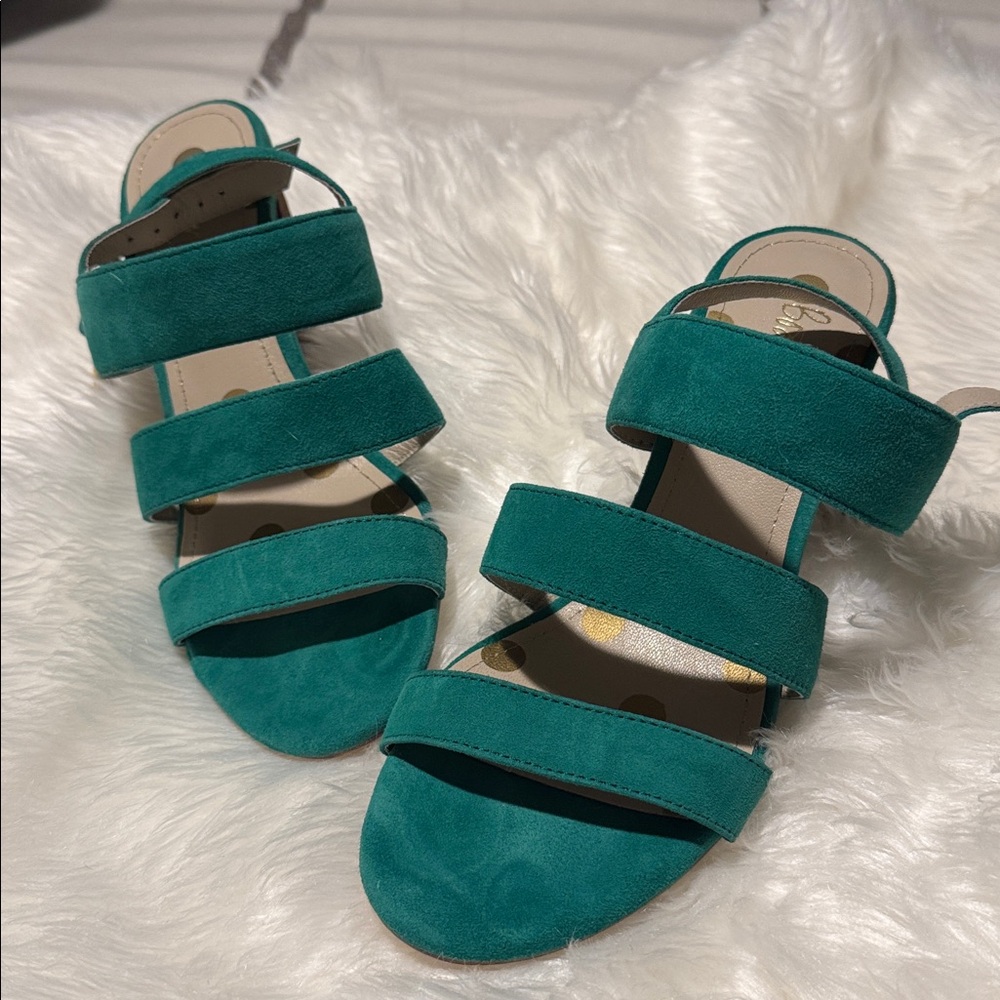 Boden Teal Strappy Sandals, Size 37